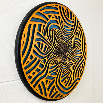 Sphaghetti Portal 12 inch in Gold and Blue 2