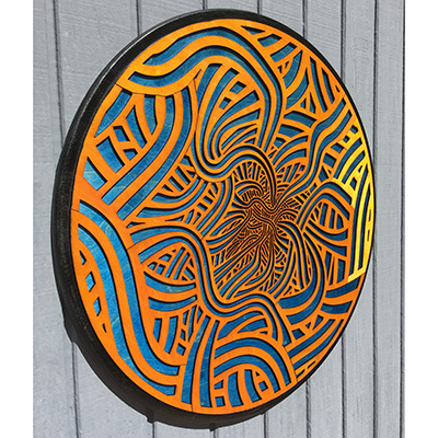 Sphaghetti Portal 24 inch in Gold and Blue 2