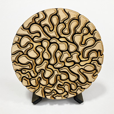 Moss Coaster in Wood Tones