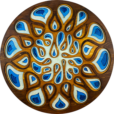 Lava Portal Coaster in Brown and Blue