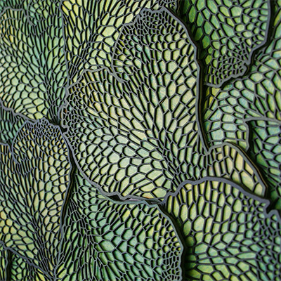 Conocephalum Sculpture Close Up Angle View