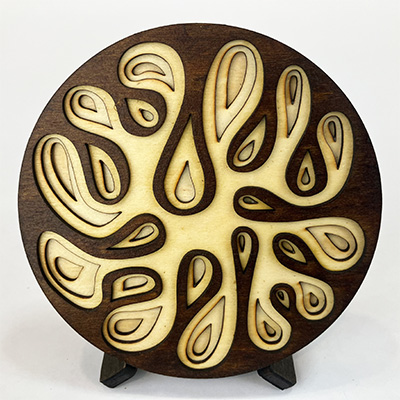 Lava Coaster in Wood Tones