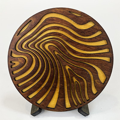 Wood Grain Coaster in Natural