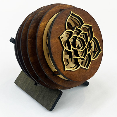 Barbed Flower Ornament Angle View