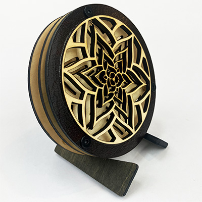 4.25 inch Agave Portal in Wood Tones Angle View 