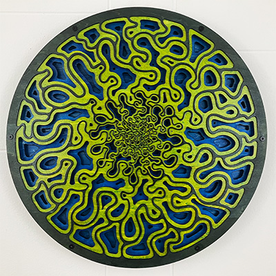 Moss Portal in Emerald Green and Blue