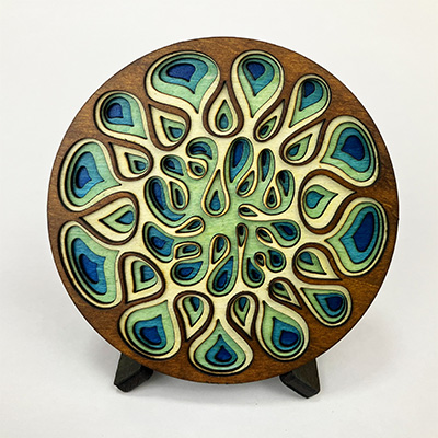 Big Hard Sun in Brown and Aqua