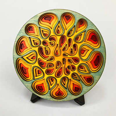 Big Hard Sun in Light Blue and Orange