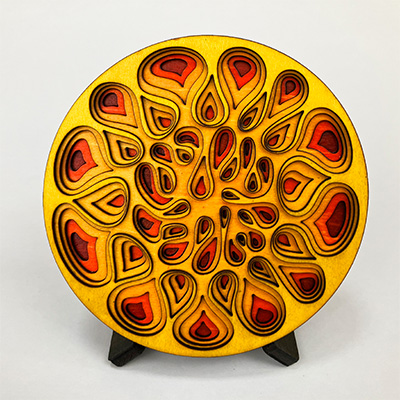 Big Hard Sun in Yellow and Orange