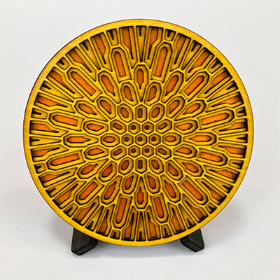 Dandelion Coaster in Yellow and Light Orange