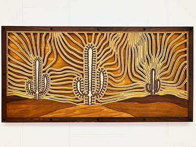 Desert Landscape #1 in Wood Tones