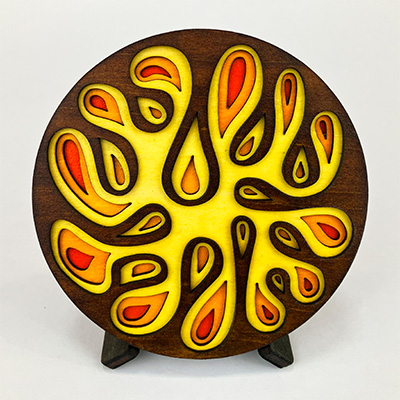 Lava Portal Coaster in Brown and Lava